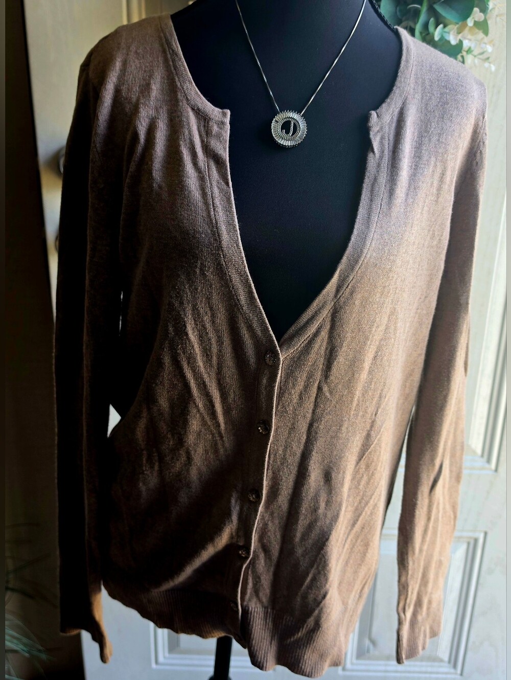 New York & Company Button-Front Cardigan